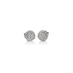 14K White Gold Multi-Way Cluster Illusion Setting Earrings