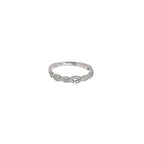 14K White Gold Half Infinity Style Band with 44 Diamonds