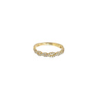14K Yellow Gold Half Infinity Style Band with 44 Diamonds