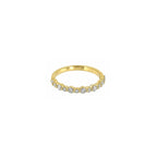 14K Yellow Gold Half Eternity Diamond Ring with Shared Prong Setting