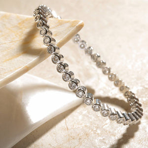 Bezel Set Diamond Tennis Bracelet MD03335