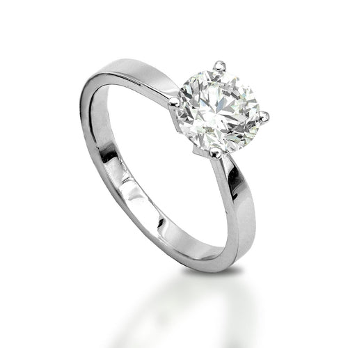 Image: 1.5 carat engagement ring for your engagement in the Philippines with our Classic Diamond Solitaire Ring. Meticulously crafted in 18K white gold, it features a stunning 1.5-carat round brilliant diamond 