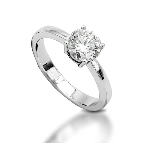 Image: The Classic Diamond Solitaire Ring, available at the best store to buy engagement rings in the Philippines. Crafted in 18K white gold, adorned with a 2-carat round brilliant diamond, VS1 clarity, and H color.