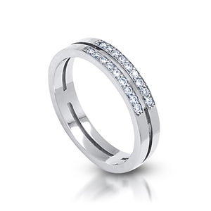 Double Row Diamond Ring