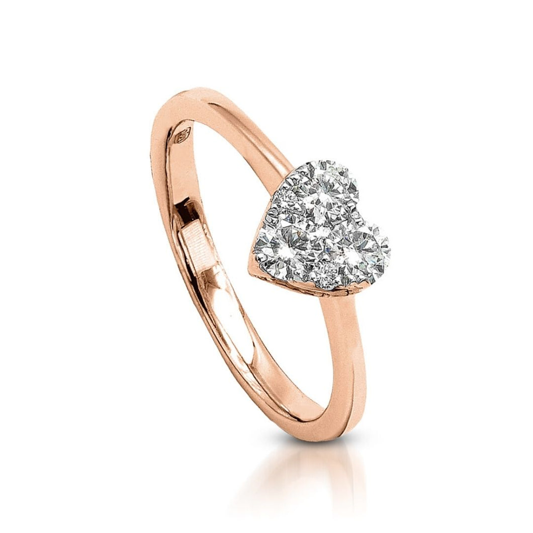 My Diamond Philippines Jewelry store Manila Heart-Shaped Illusion Rose Gold Ring natural diamond 