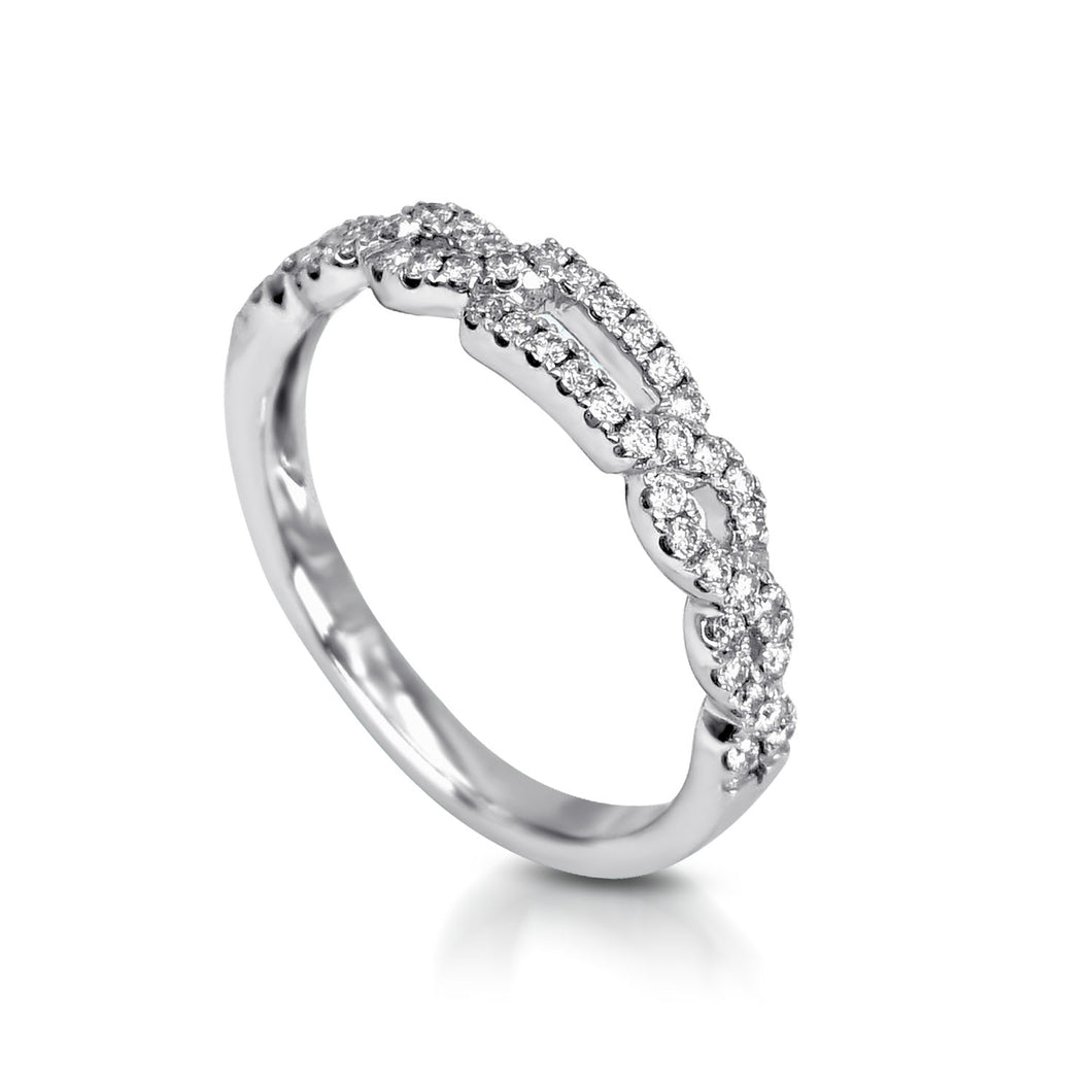 My Diamond Philippine Jewelry Store Petite Diamond Braided Ring in white gold ring for her The Petite Diamond Braided Ring is crafted with 14K white gold and features 46 pieces of 0.28-carat diamonds 