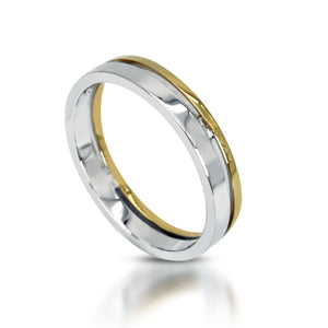 Two-Tone Gap Wedding Ring