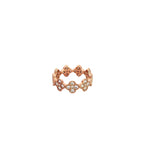 Floral 14K Rose Gold Diamond Eternity Ring