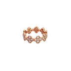 Floral 14K Rose Gold Diamond Eternity Ring