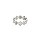 Floral 14K White Gold Diamond Eternity Ring