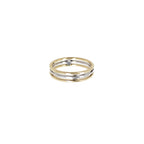 14K Yellow White Gold Triple Band Ring