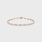 14K Rose Gold Marquise Illusion Diamond Eternity Bracelet