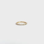 14K Yellow Gold Half Eternity Diamond Ring with Shared Prong Setting