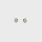 14K Yellow Gold Pear Shaped Illusion Diamond Cluster Stud Earrings