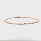 14K Rose Gold Marquise Link Bracelet with 35 Diamonds
