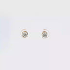 14K Yellow Gold Solitaire Studs