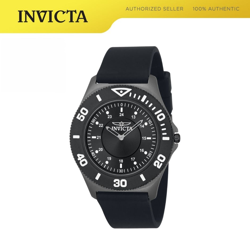 Watch Invicta Reserve 44mm Silicone Titanium BLK Charcoal 210.001 Quartz Model 23761