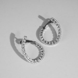 Asymmetrical Diamond Hoop Earrings MD07860