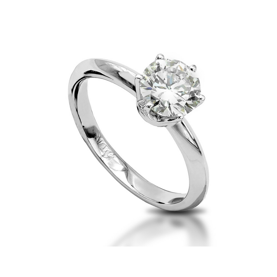Solitaire 1.00-Carat 6 Prong Diamond Ring MD03731