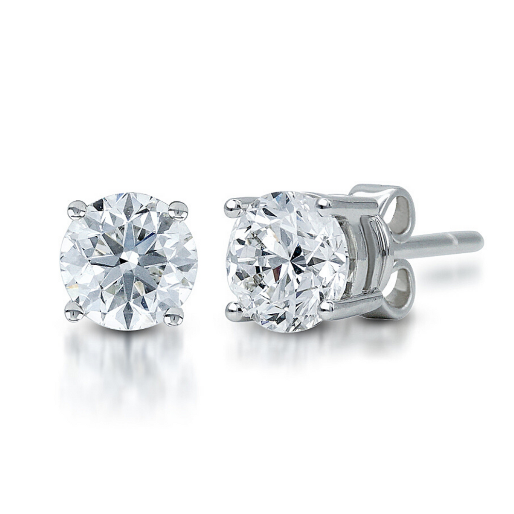 Solitaire earrings hot sale