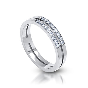 Double Row Diamond Ring MD11496