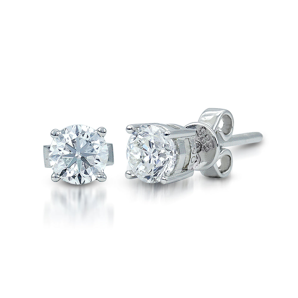 Solitaire 0.6-Carat Round Brilliant Stud Earrings MD07591