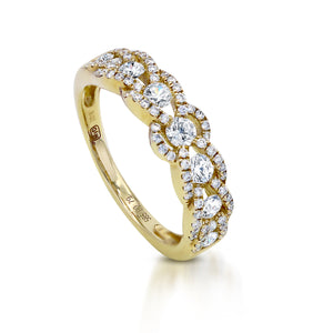 Vintage Style Half Eternity Knot Ring MD01026
