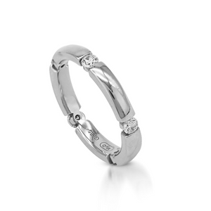 Scattered Diamond Semi-Bezel Cinderella Ring MD02268