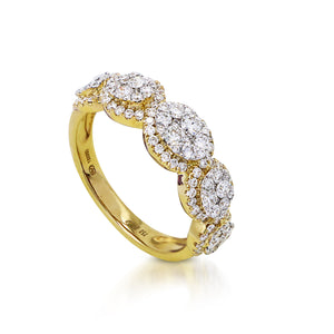 Half Eternity Oval-Shaped Illusion Ring MD07224