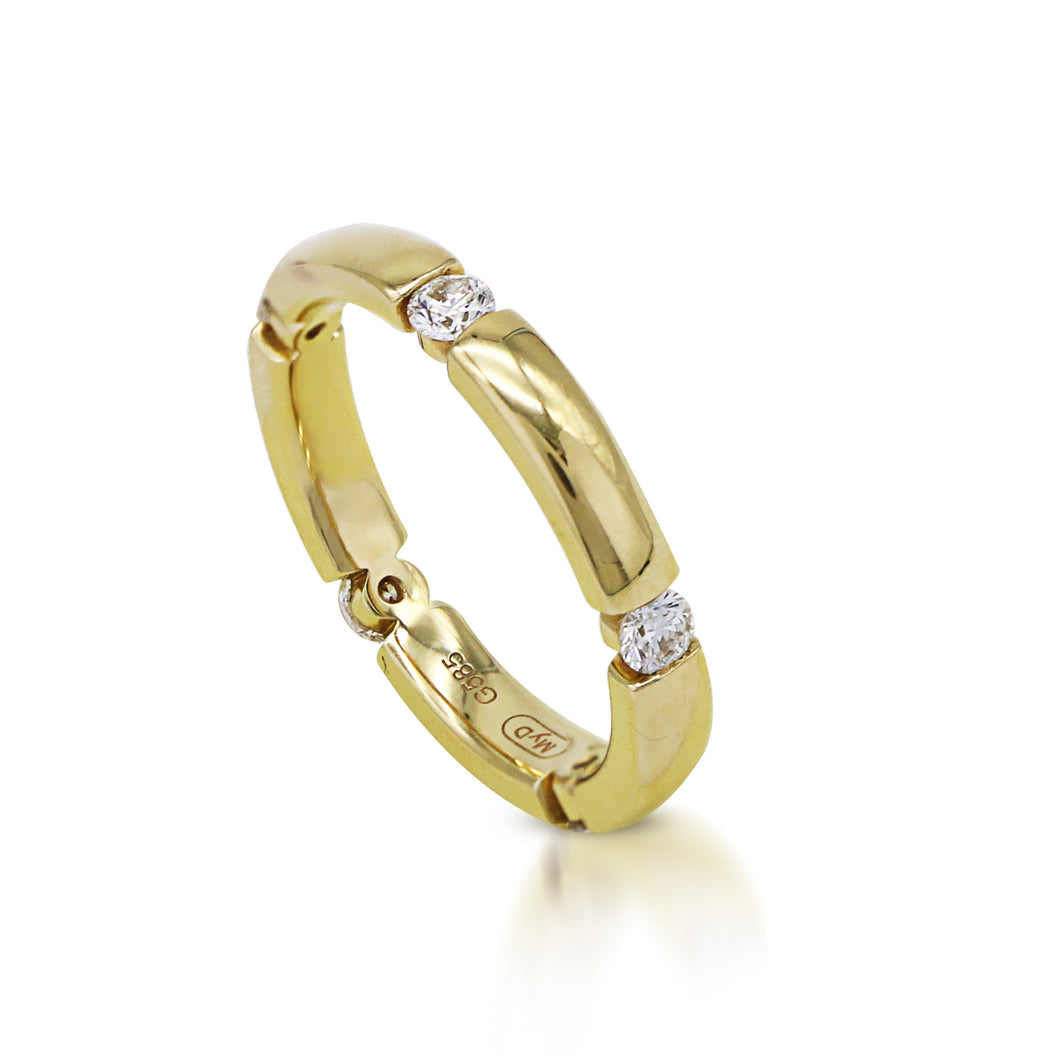 Scattered Diamond Semi-Bezel Cinderella Ring MD02902