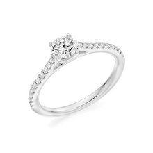 Load image into Gallery viewer, Classic Solitaire .43-Carat Diamonds Ring with Side Stones MD03193
