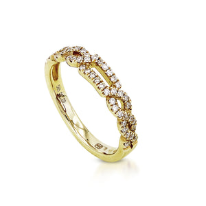 Petite Diamond Braided Ring MD03318