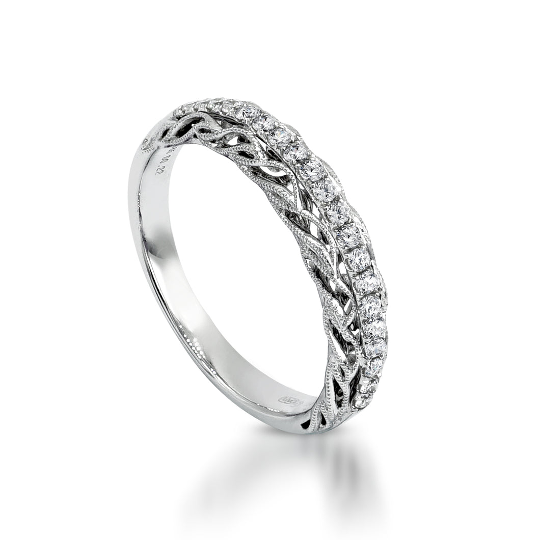 Intricate Half Eternity Vintage Style Ring MD05433