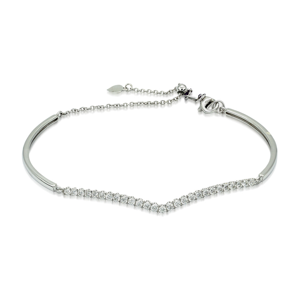 Petite Bar and Chain Diamond Bracelet MD06604