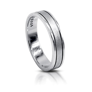 Devotion Double Inlay Wedding Ring MD09660