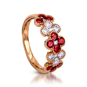 Floral Ruby and Diamond Ring MD10330