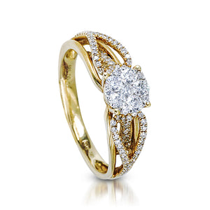 Round-Shaped Illusion Vintage Style Ring MD02447