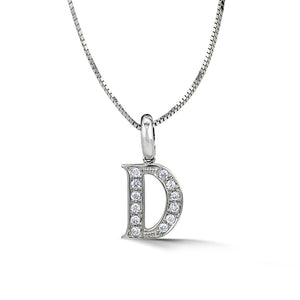 Diamond Letter D Initial Pendant MD05228