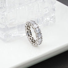 Load image into Gallery viewer, Image: Baguette Diamond Eternity Ring in 14K white gold, adorned with 75 pieces of 1.78-carat tapered baguette diamonds. VVS1-2 clarity, color F to G. Explore the perfect eternity ring in the Philippines
