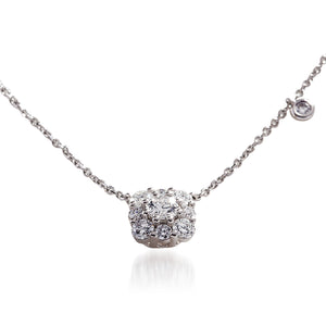 Round Cluster Pendant with Chain Necklace MD01967
